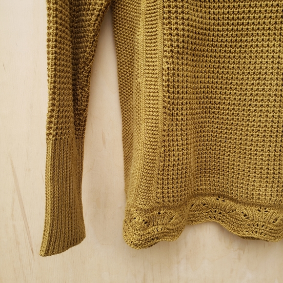 Chico's Cozy Textured Cowl Sweater Martini Olive 0 - Picture 7 of 12